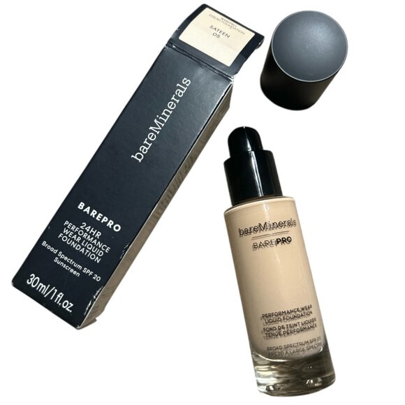 BareMinerals - BarePro Liquid foundation SPF 20 - 30mL - Sateen 05 NIB - Picture 4 of 9
